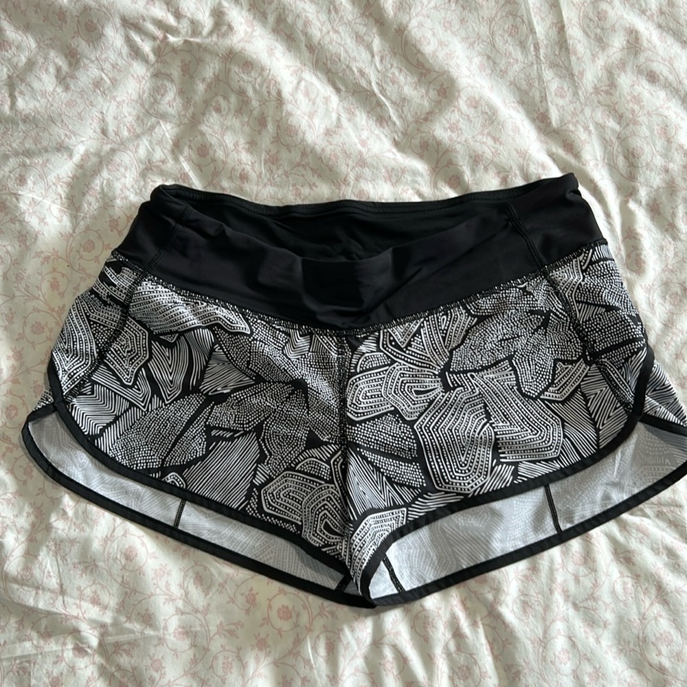 lululemon athletica Black and White Athletic Shorts